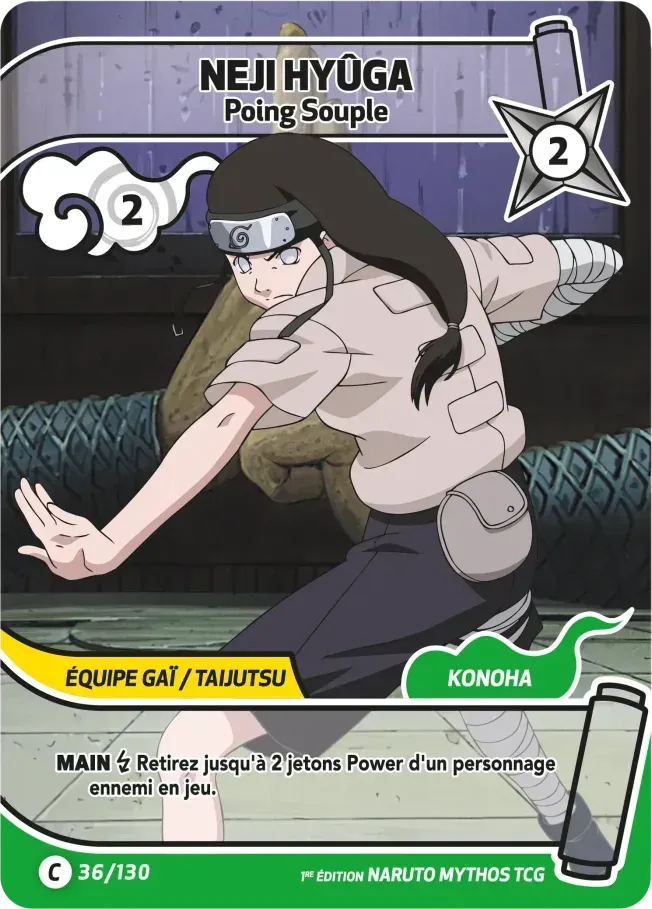 Neji Hyûga - Poing Souple — Konoha Shidō (2nd Edition) — Naruto Mythos TCG