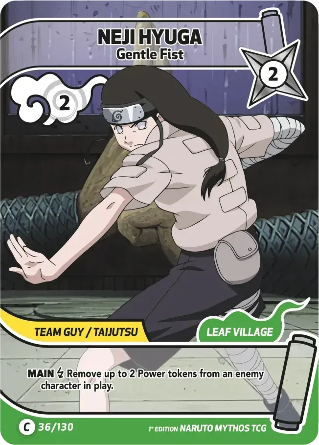 Neji Hyuga - Gentle Fist — Konoha Shidō (2nd Edition) — Naruto Mythos TCG