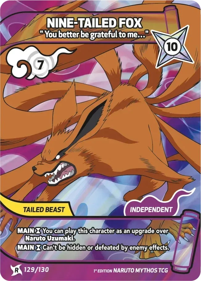 Nine-Tailed Fox - You better be grateful to me… — Konoha Shidō (2nd Edition) — Naruto Mythos TCG