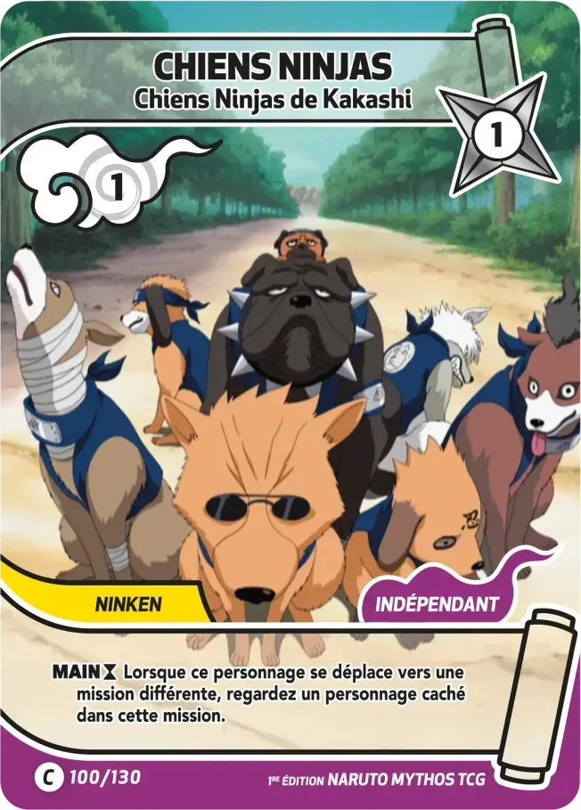 Chiens Ninjas - Chiens Ninjas de Kakashi — Konoha Shidō (2nd Edition) — Naruto Mythos TCG