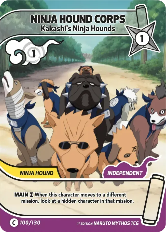 Ninja Hound Corps - Kakashi's Ninja Hounds — Konoha Shidō (2nd Edition) — Naruto Mythos TCG