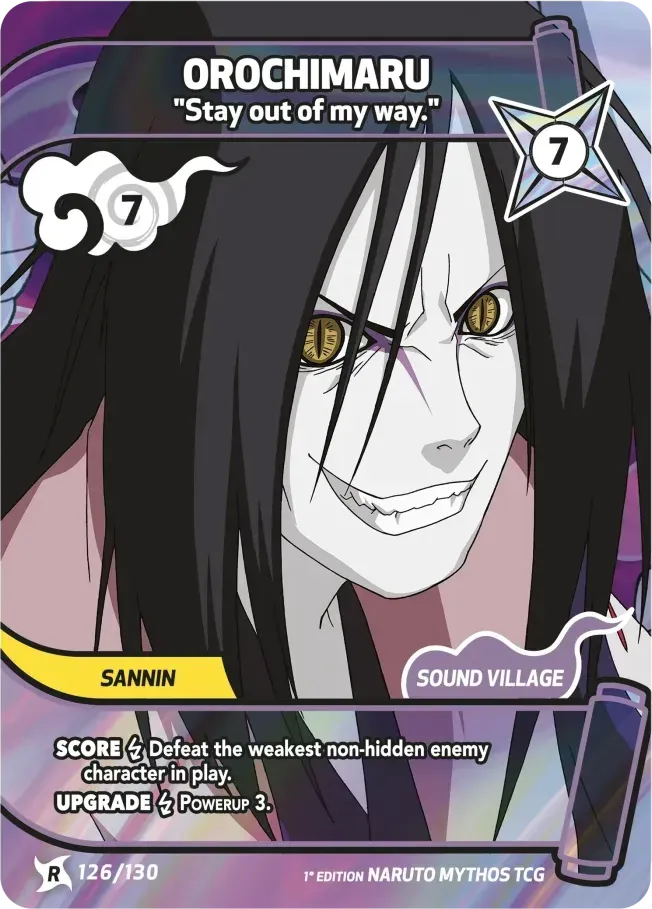 Orochimaru - Stay out of my way. from Konoha Shidō (2nd Edition) - Naruto Mythos TCG