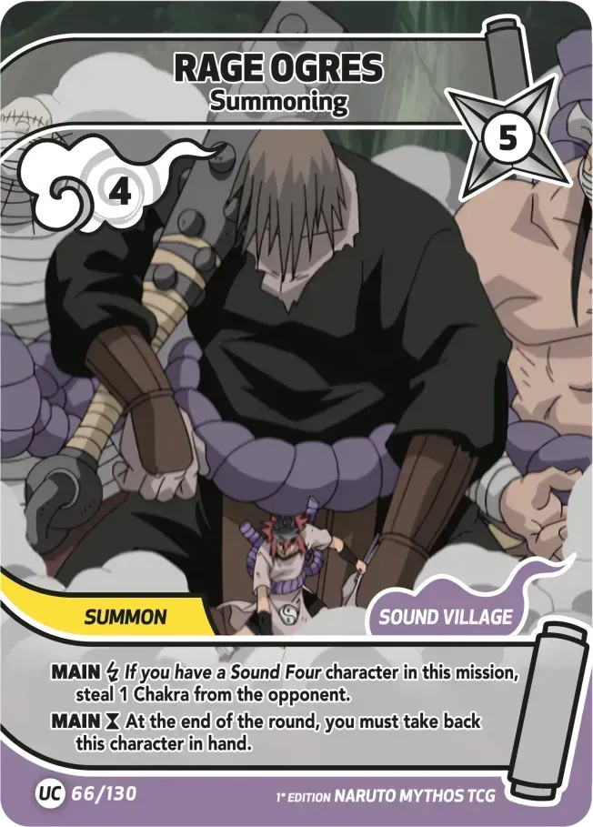 Rage Ogres - Summoning — Konoha Shidō (2nd Edition) — Naruto Mythos TCG