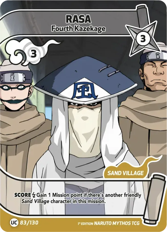 Rasa - Fourth Kazekage — Konoha Shidō (2nd Edition) — Naruto Mythos TCG