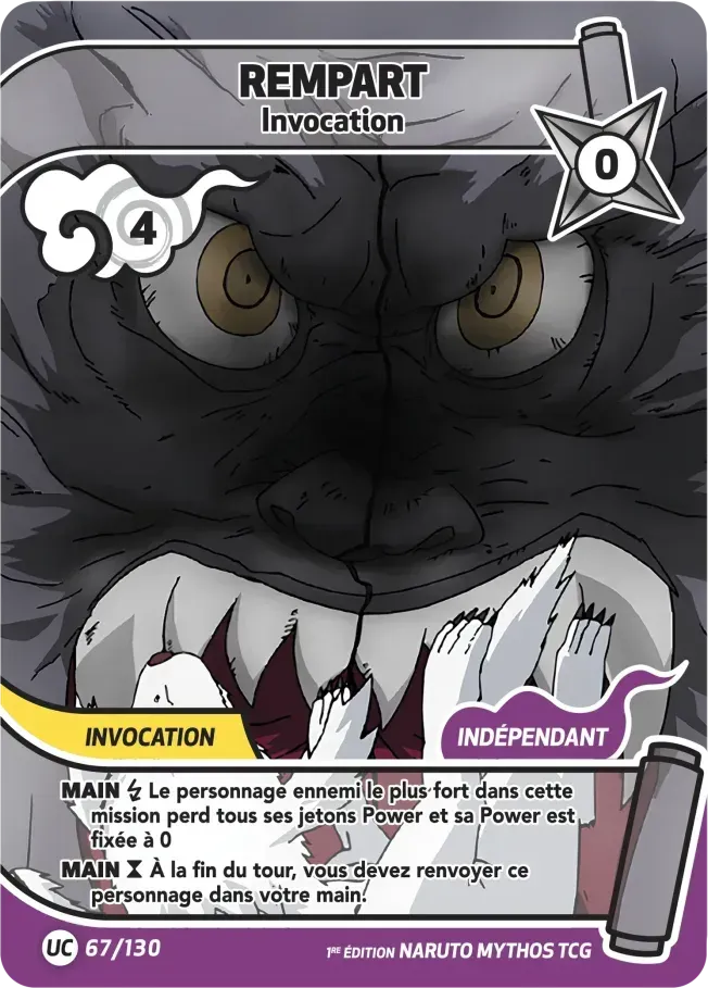 Rempart - Invocation — Konoha Shidō (2nd Edition) — Naruto Mythos TCG