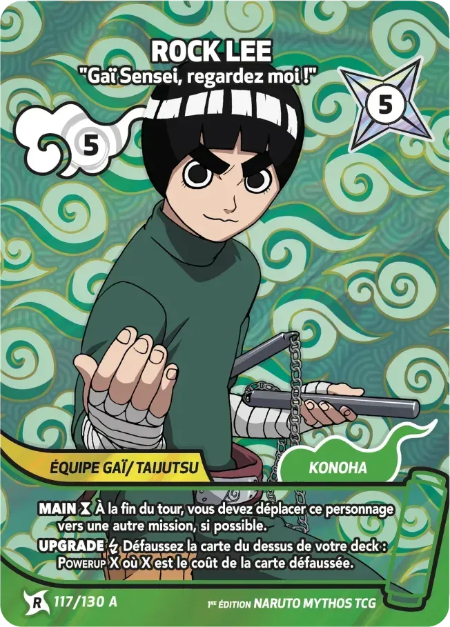 Rock Lee - Gaï Sensei, regardez moi ! from Konoha Shidō (2nd Edition) - Naruto Mythos TCG