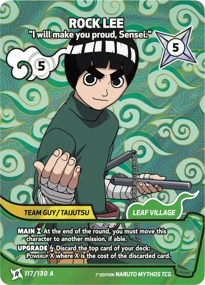Rock Lee - I will make you proud, Sensei. — Konoha Shidō (2nd Edition) — Naruto Mythos TCG