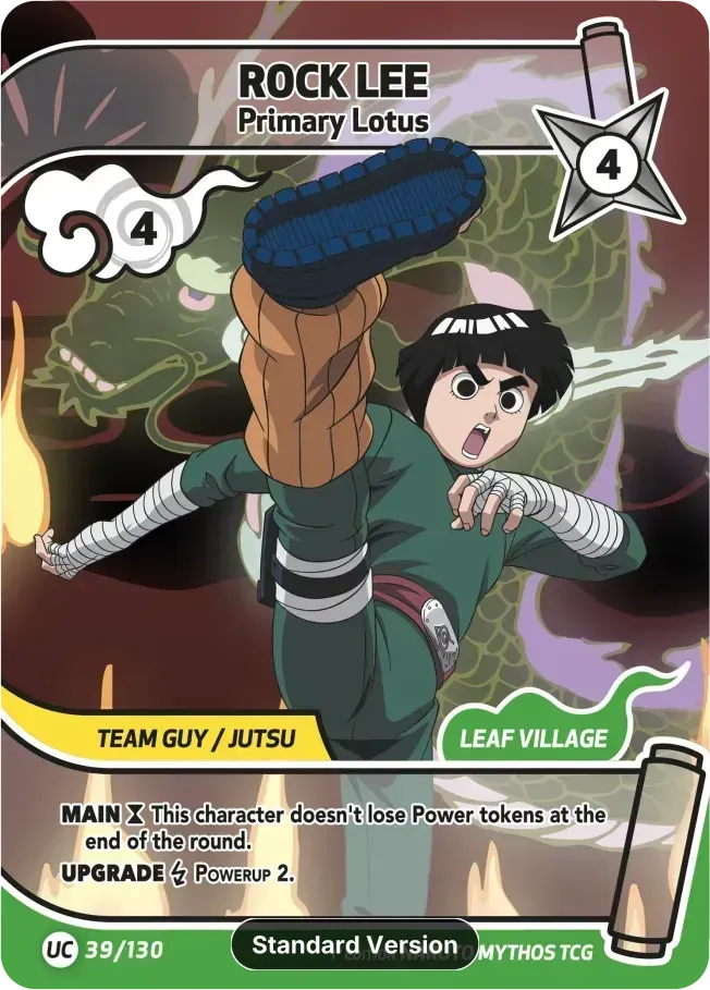Rock Lee - Primary Lotus — Konoha Shidō (2nd Edition) — Naruto Mythos TCG