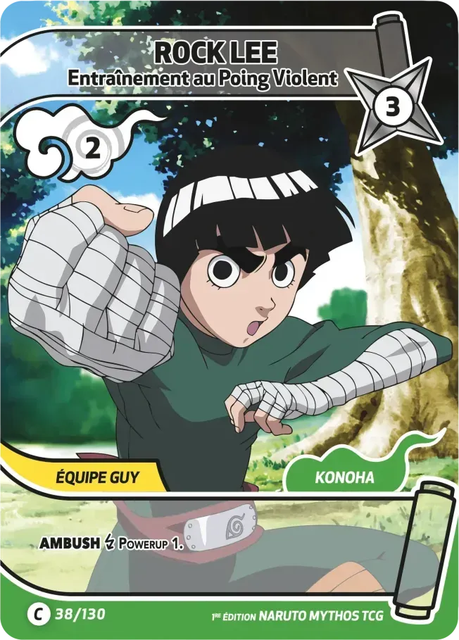 Rock Lee - Entraînement au Poing Violent — Konoha Shidō (2nd Edition) — Naruto Mythos TCG