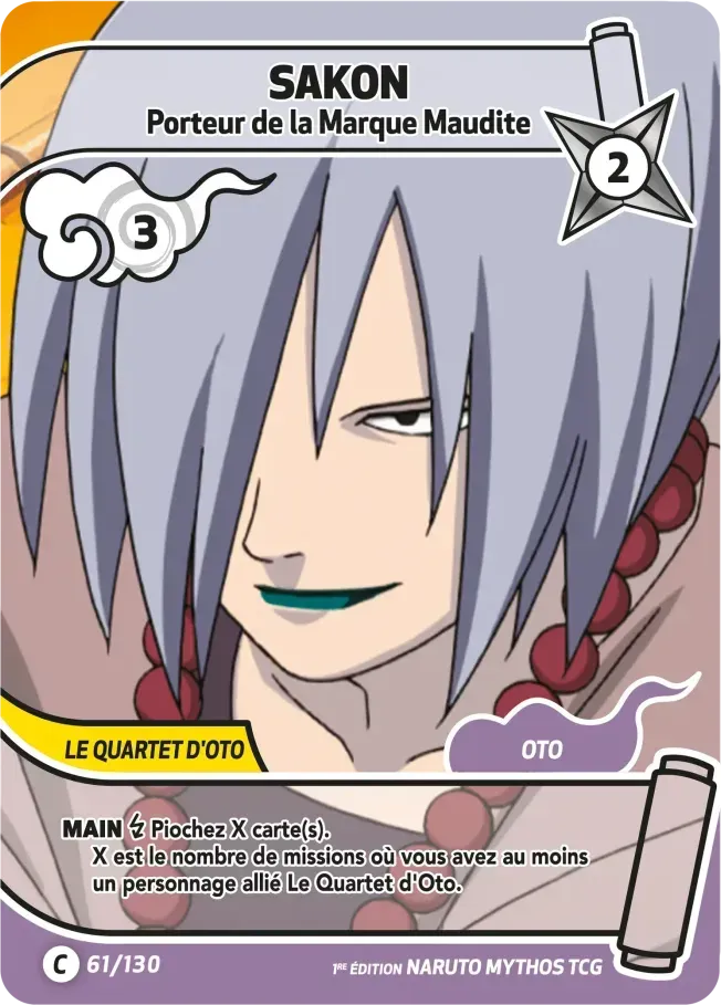 Sakon - Porteur de la Marque Maudite — Konoha Shidō (2nd Edition) — Naruto Mythos TCG