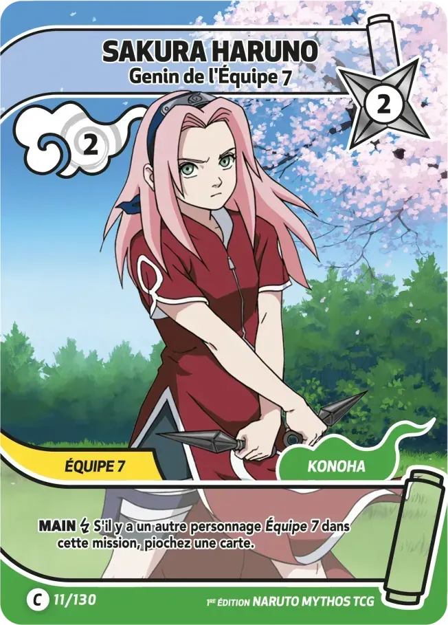Sakura Haruno - Genin de l'Équipe 7 — Konoha Shidō (2nd Edition) — Naruto Mythos TCG