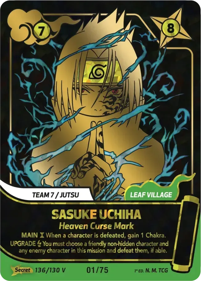 Sasuke Uchiha - Heaven Curse Mark — Konoha Shidō (2nd Edition) — Naruto Mythos TCG
