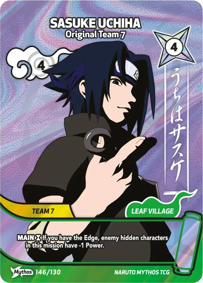 Sasuke Uchiha - Original Team 7 — Konoha Shidō (2nd Edition) — Naruto Mythos TCG