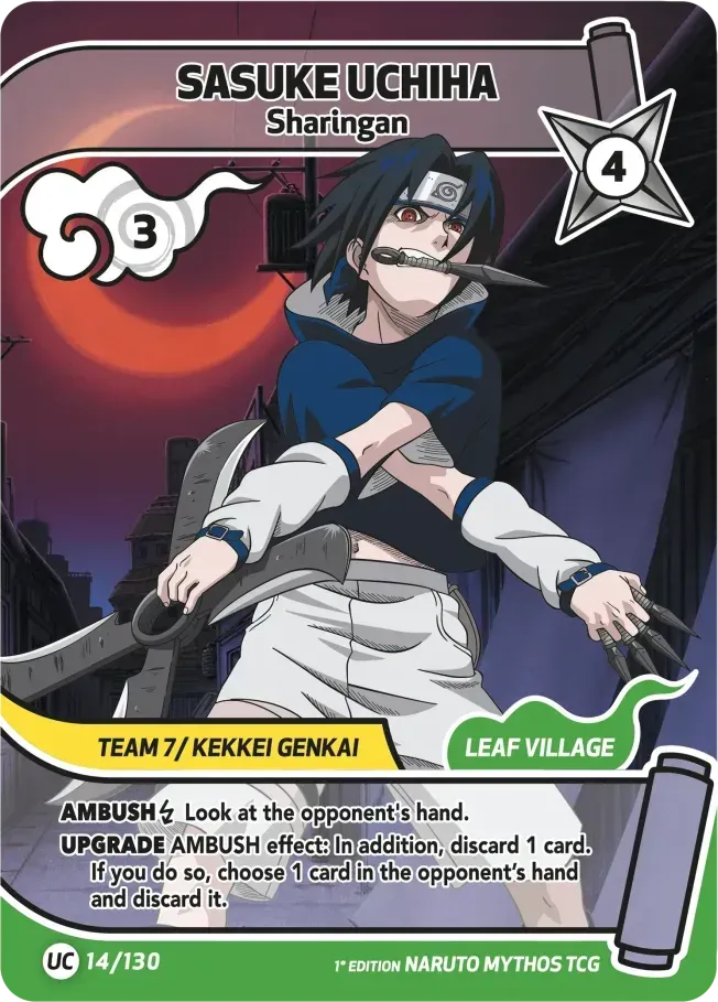 Sasuke Uchiha - Sharingan — Konoha Shidō (2nd Edition) — Naruto Mythos TCG