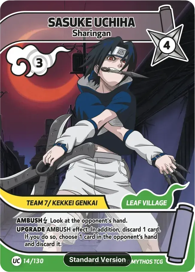 Sasuke Uchiha - Sharingan from Konoha Shidō (2nd Edition) - Naruto Mythos TCG