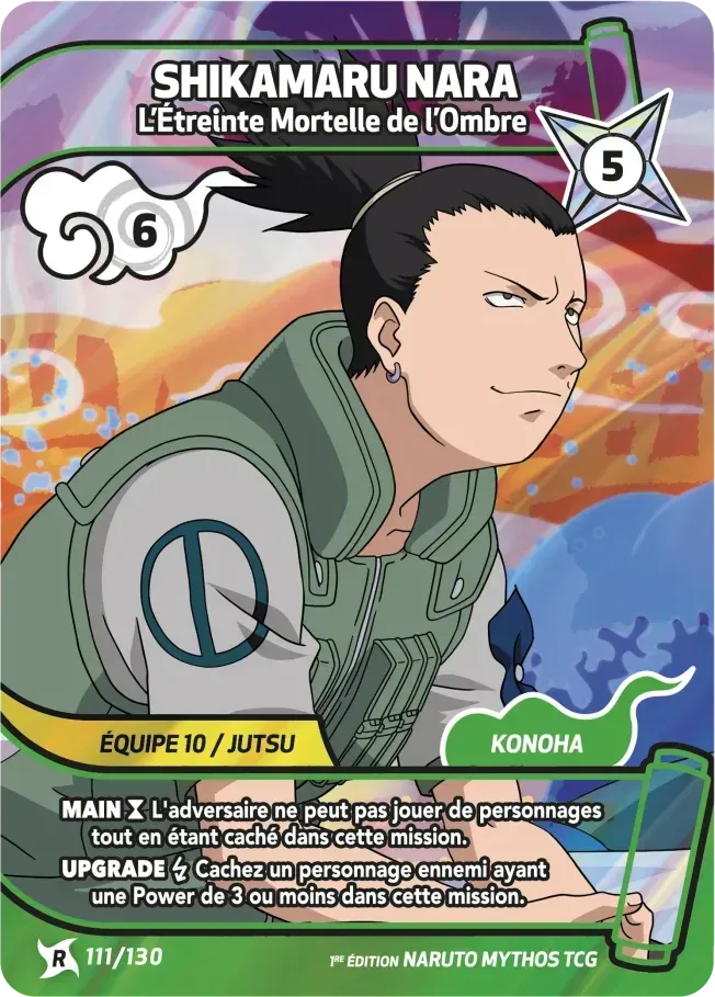 Shikamaru Nara - L’Étreinte Mortelle de l’Ombre — Konoha Shidō (2nd Edition) — Naruto Mythos TCG