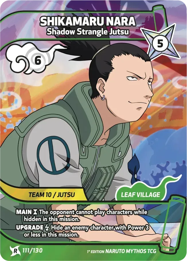 Shikamaru Nara - L’Étreinte Mortelle de l’Ombre — Konoha Shidō (2nd Edition) — Naruto Mythos TCG
