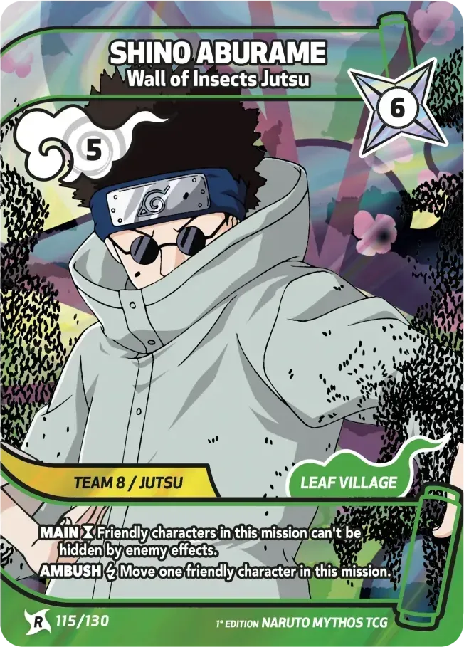 Shino Aburame - Wall of Insects Jutsu — Konoha Shidō (2nd Edition) — Naruto Mythos TCG
