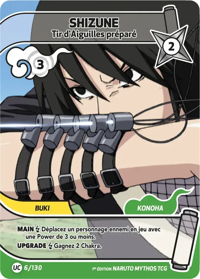 Shizune - Tir d'Aiguilles préparé — Konoha Shidō (2nd Edition) — Naruto Mythos TCG