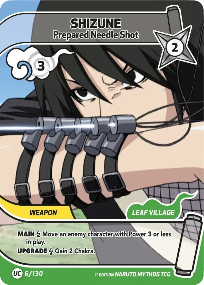 Shizune - Prepared Needle Shot — Konoha Shidō (2nd Edition) — Naruto Mythos TCG