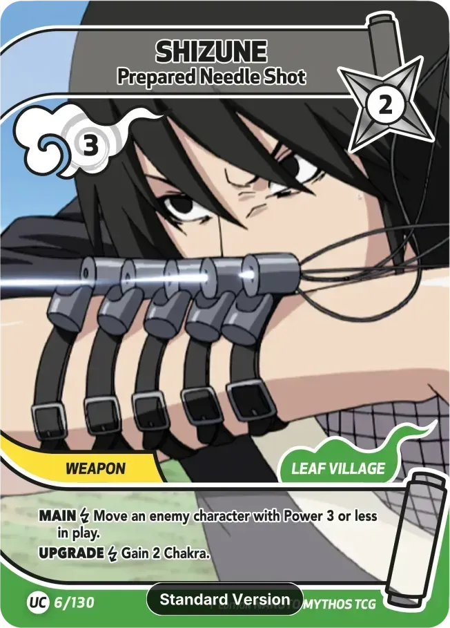 Shizune - Prepared Needle Shot — Konoha Shidō (2nd Edition) — Naruto Mythos TCG