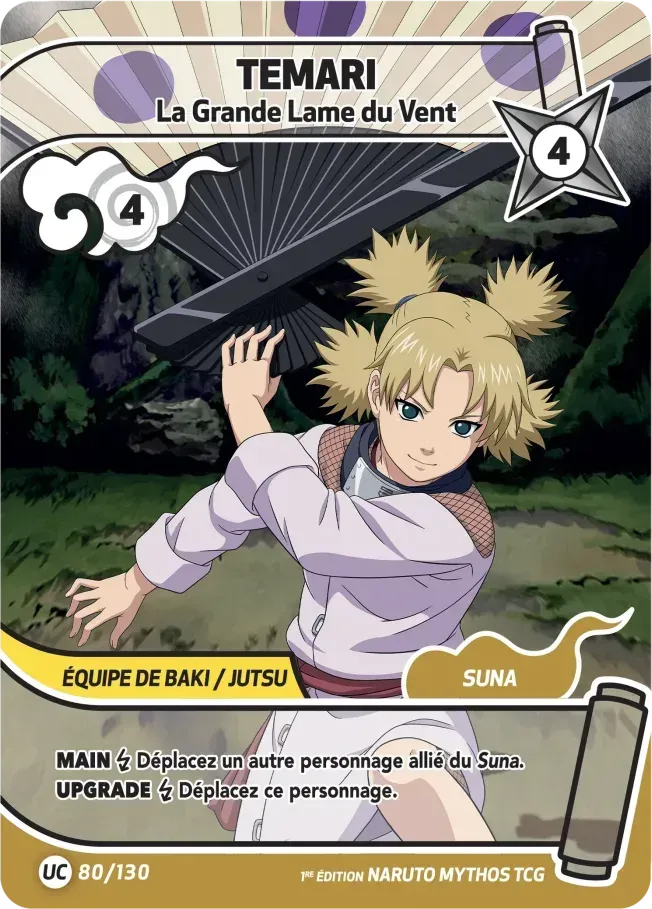Temari - La Grande Lame du Vent — Konoha Shidō (2nd Edition) — Naruto Mythos TCG