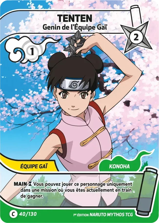 Tenten - Genin de l'Équipe Gaï from Konoha Shidō (2nd Edition) - Naruto Mythos TCG