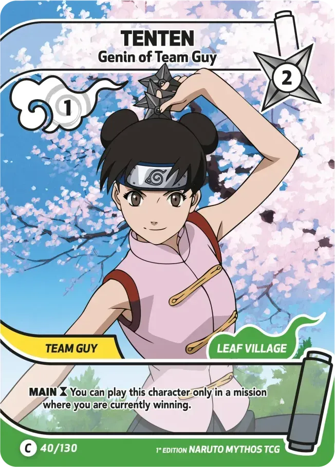 Tenten - Genin de l'Équipe Gaï — Konoha Shidō (2nd Edition) — Naruto Mythos TCG