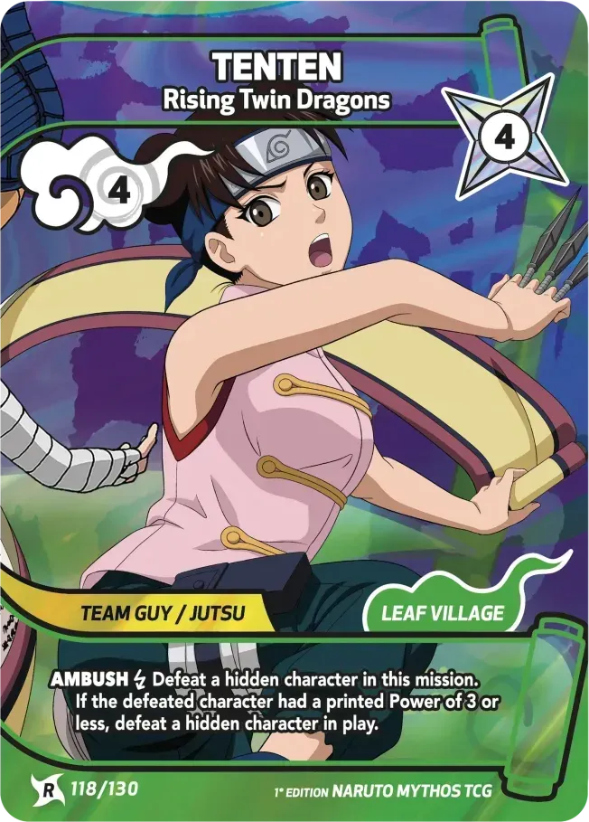 Tenten - Rising Twin Dragons — Konoha Shidō (2nd Edition) — Naruto Mythos TCG