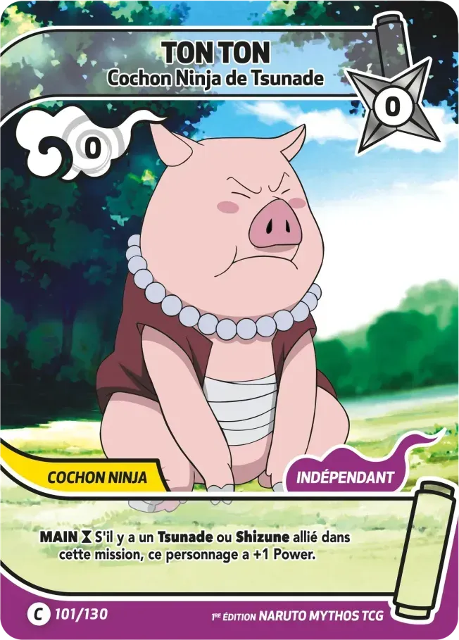 Ton Ton - Cochon Ninja de Tsunade — Konoha Shidō (2nd Edition) — Naruto Mythos TCG