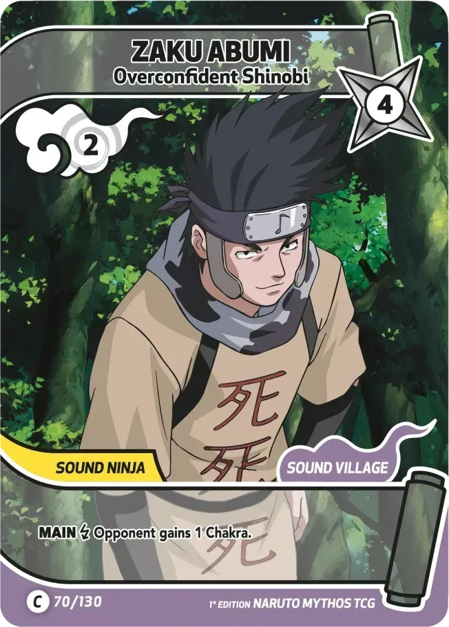 Zaku Abumi - Overconfident Shinobi — Konoha Shidō (2nd Edition) — Naruto Mythos TCG