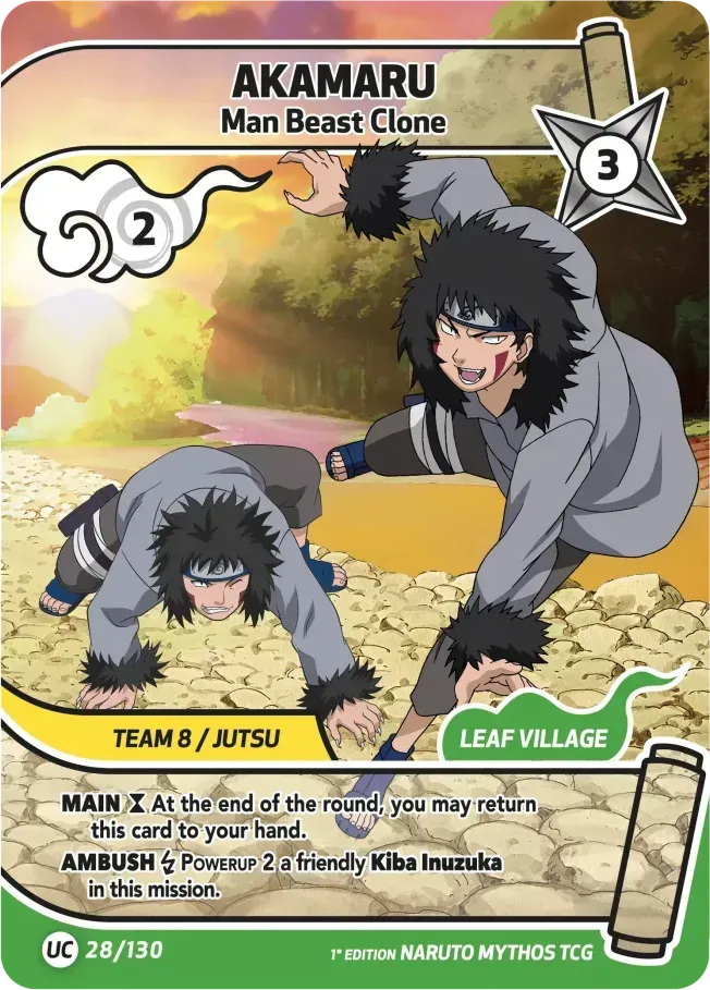 Akamaru - Man Beast Clone from Konoha Shidō - Naruto Mythos TCG