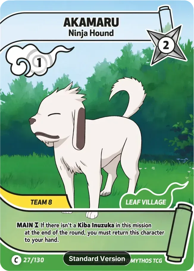 Akamaru - Chien Ninja — Konoha Shidō — Naruto Mythos TCG