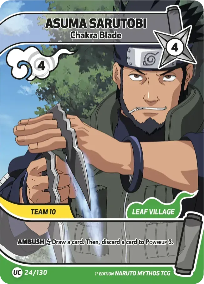 Asuma Sarutobi - Lame de Chakra — Konoha Shidō — Naruto Mythos TCG