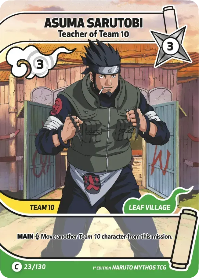 Asuma Sarutobi - Sensei de l'Équipe 10 — Konoha Shidō — Naruto Mythos TCG