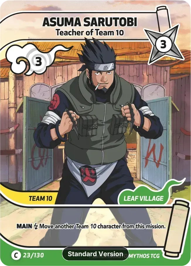 Asuma Sarutobi - Sensei de l'Équipe 10 — Konoha Shidō — Naruto Mythos TCG