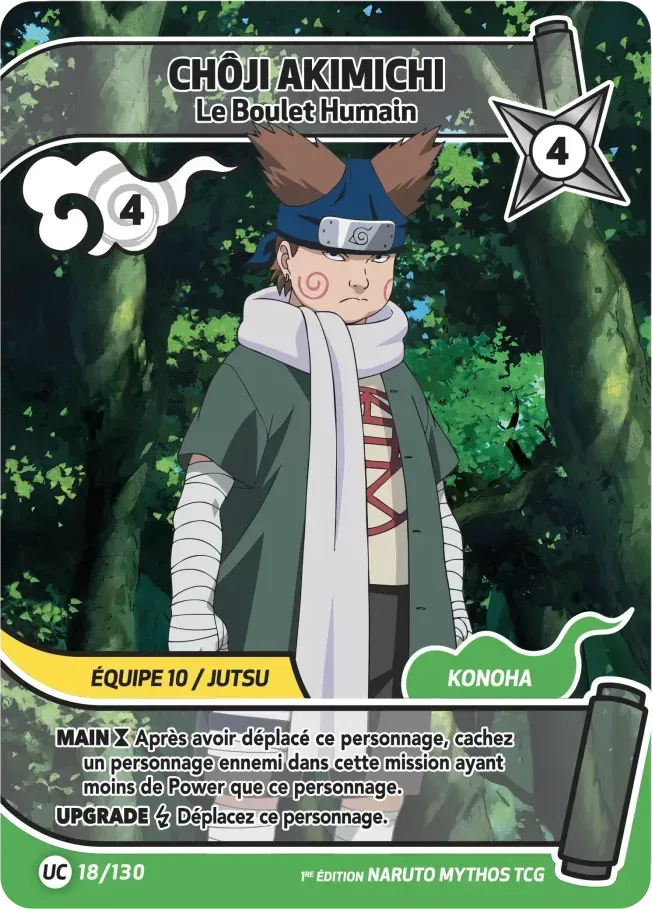 Chôji Akimichi - Le Boulet Humain — Konoha Shidō — Naruto Mythos TCG