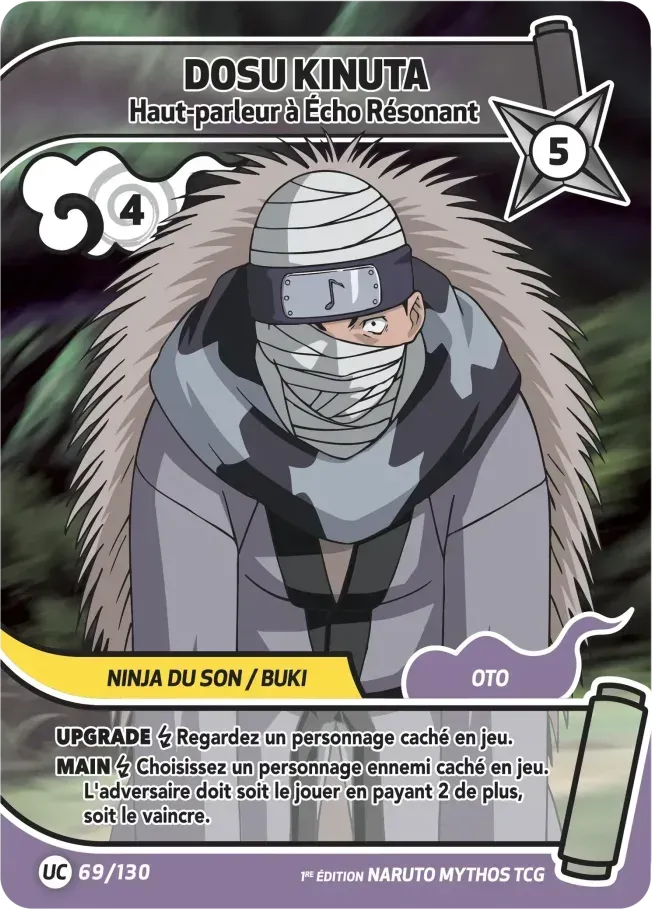 Dosu Kinuta - Haut-parleur à Écho Résonant from Konoha Shidō - Naruto Mythos TCG