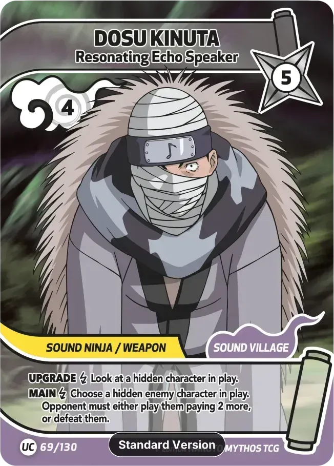 Dosu Kinuta - Resonating Echo Speaker — Konoha Shidō — Naruto Mythos TCG