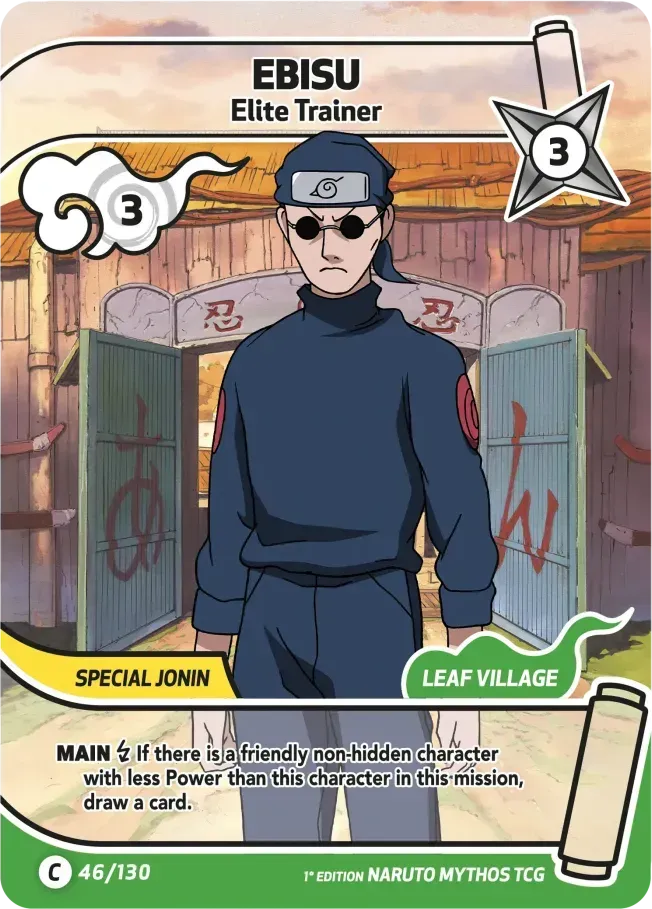 Ebisu - Entraîneur d'Élite — Konoha Shidō — Naruto Mythos TCG