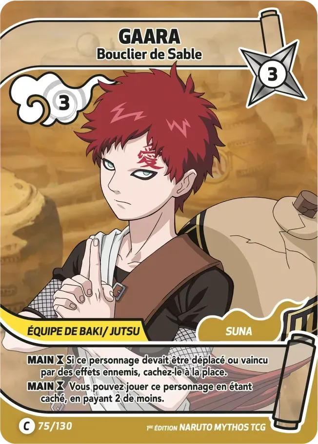 Gaara - Bouclier de Sable — Konoha Shidō — Naruto Mythos TCG