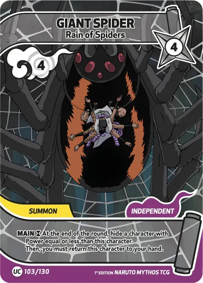 Giant Spider - Rain of Spiders — Konoha Shidō — Naruto Mythos TCG
