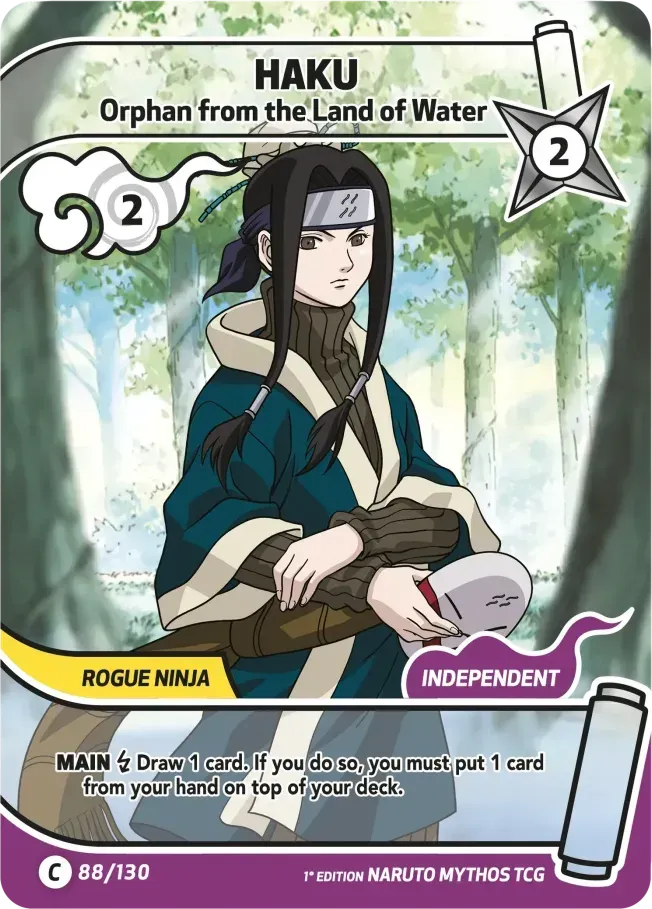Haku - Orphelin du Pays de l'Eau — Konoha Shidō — Naruto Mythos TCG