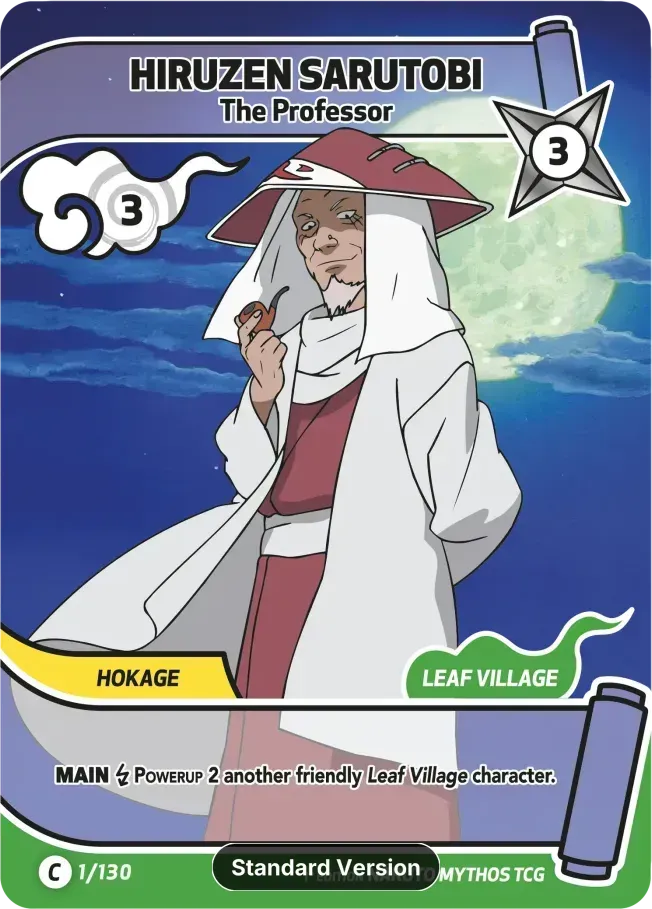 Hiruzen Sarutobi - The Professor — Konoha Shidō — Naruto Mythos TCG