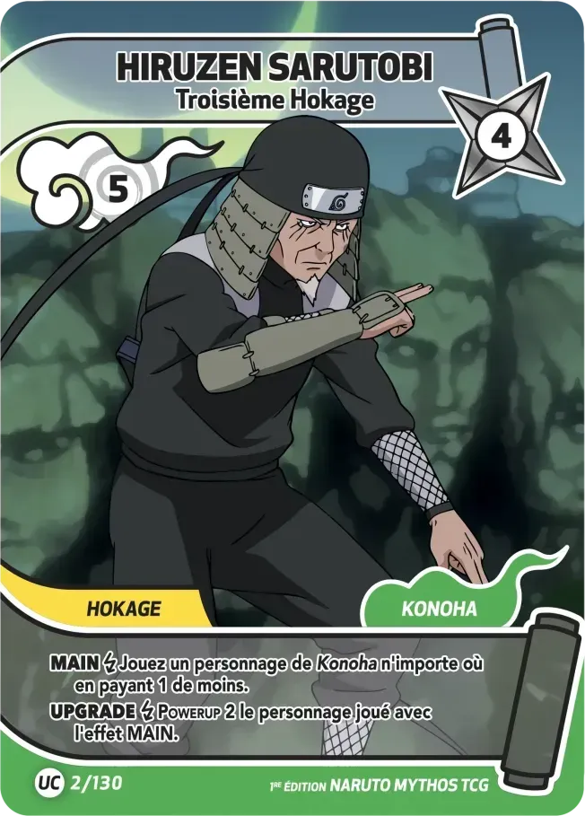 Hiruzen Sarutobi - Troisième Hokage — Konoha Shidō — Naruto Mythos TCG