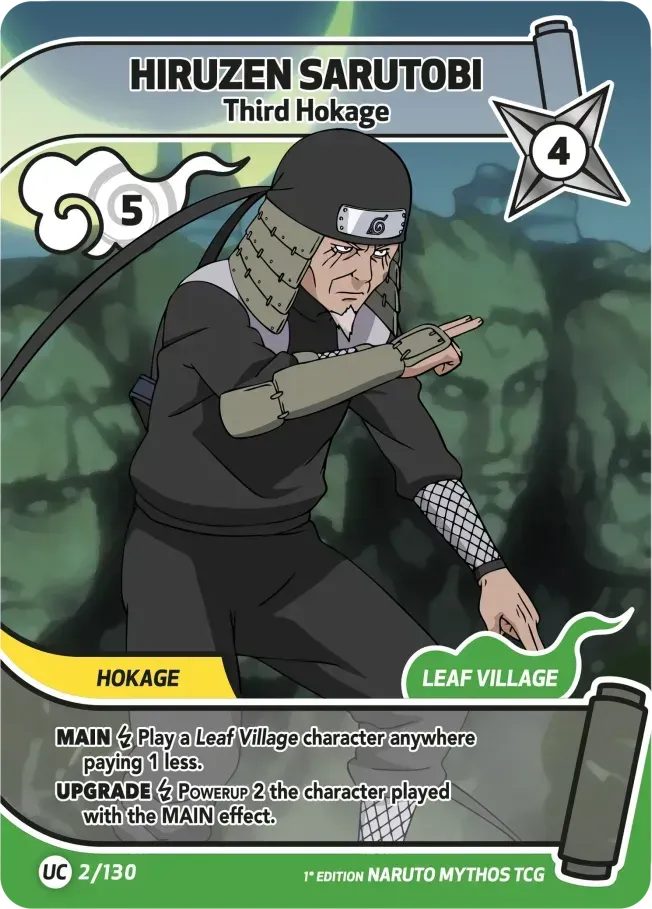 Hiruzen Sarutobi - Third Hokage — Konoha Shidō — Naruto Mythos TCG