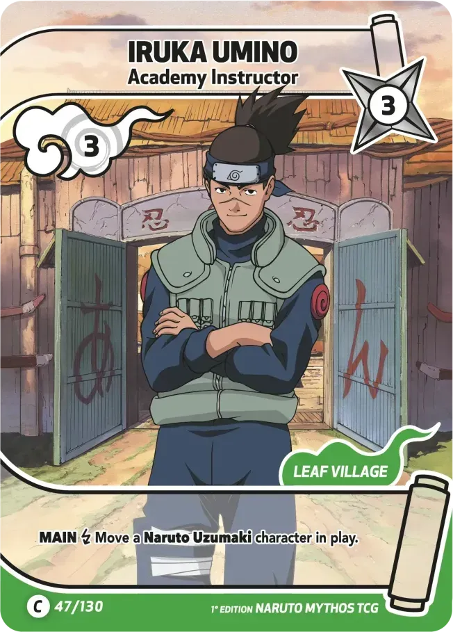 Iruka Umino - Academy Instructor — Konoha Shidō — Naruto Mythos TCG