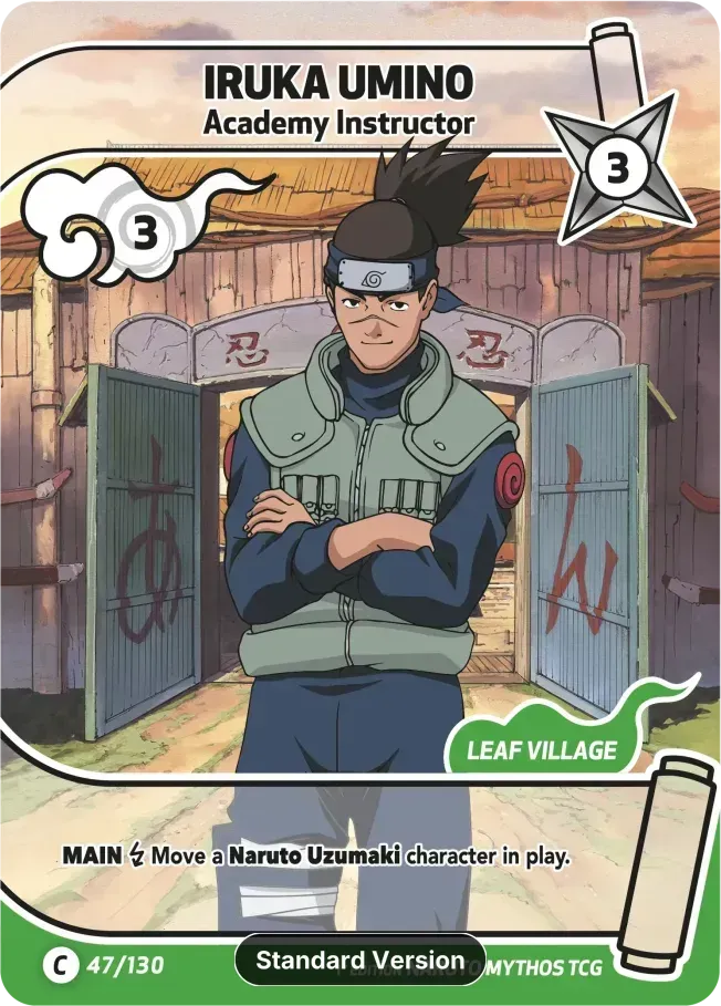 Iruka Umino - Academy Instructor — Konoha Shidō — Naruto Mythos TCG