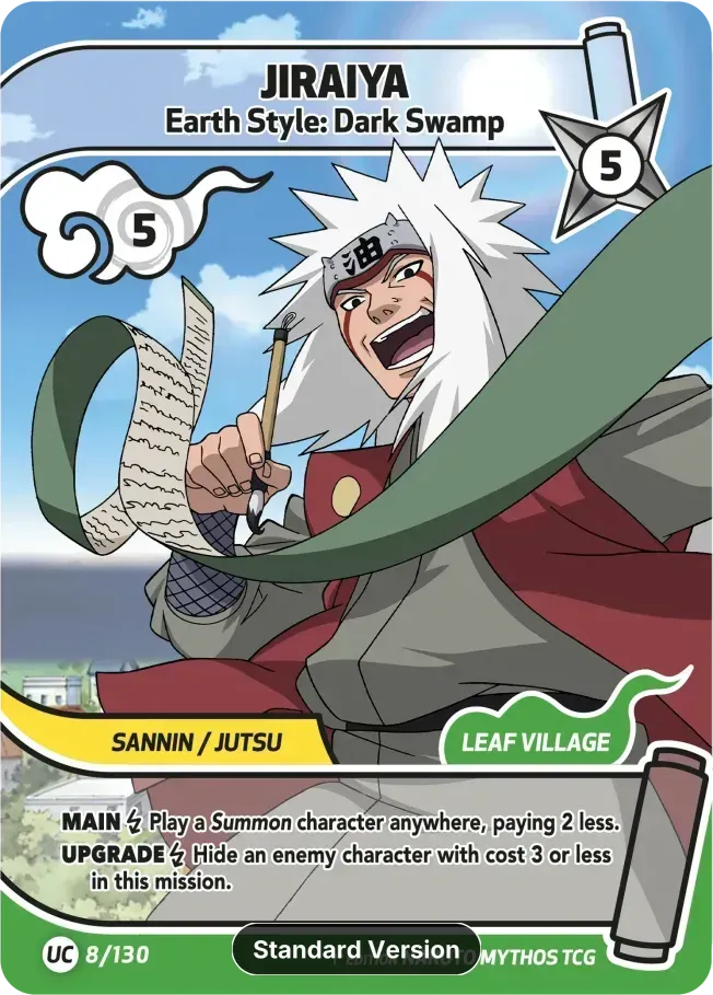 Jiraiya - Earth Style: Dark Swamp — Konoha Shidō — Naruto Mythos TCG