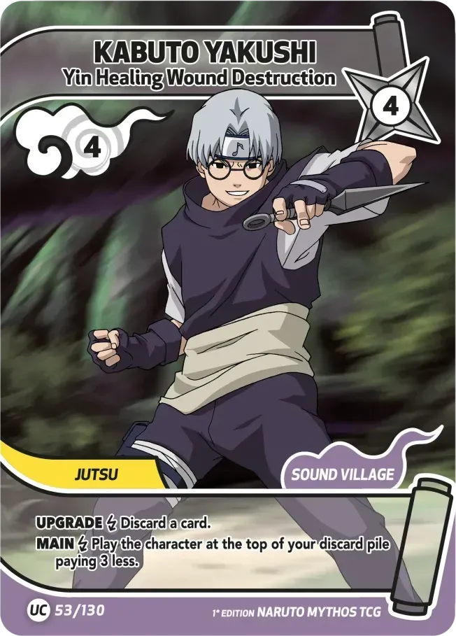 Kabuto Yakushi - Destruction des Blessures de Guérison Yin — Konoha Shidō — Naruto Mythos TCG